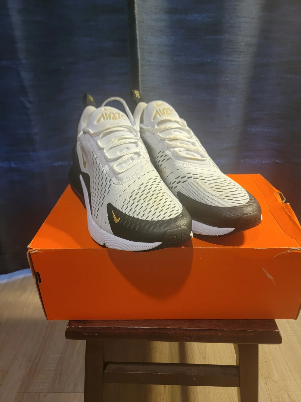 Nike Air Max 270 White Black Gold